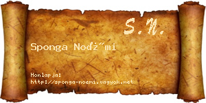 Sponga Noémi névjegykártya
